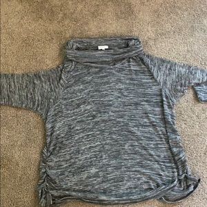 This gray turtle neck blouse